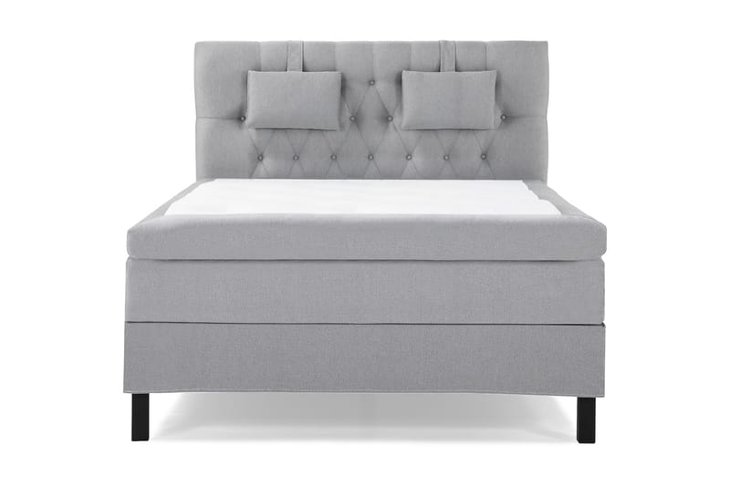 Lucky Komplett Sengepakke 140x200 Lateks Diamant Sengegavl - Nakkepute Liten Mellomgrå - Møbler - Senger - Kontinentalsenger