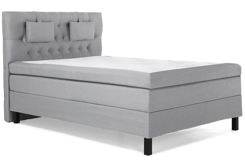 Lucky Komplett Sengepakke 140x200 Lateks Diamant Sengegavl - Nakkepute Liten Mellomgrå - Møbler - Senger - Kontinentalsenger