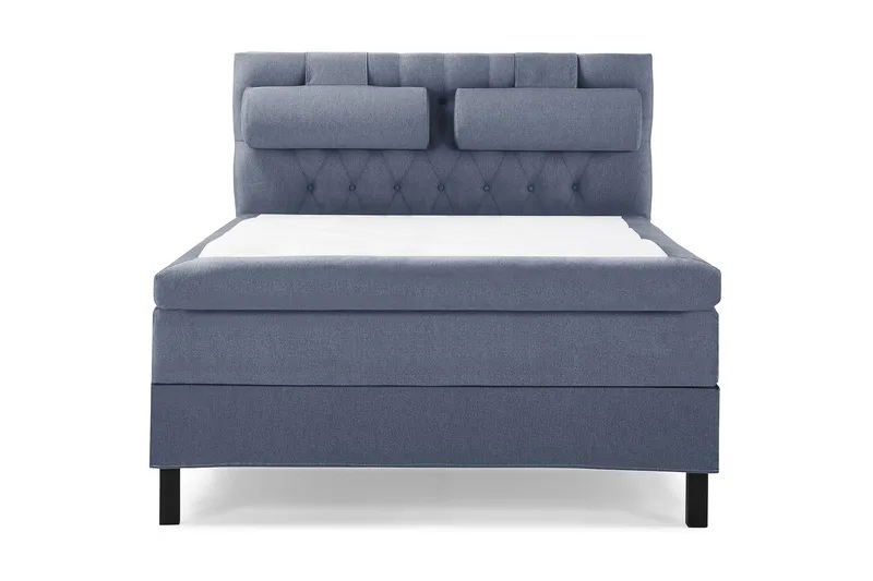 Lucky Komplett Sengepakke 140x200 Lateks Diamant Sengegavl - Nakkepute Stor Mørkeblå - Møbler - Senger - Kontinentalsenger