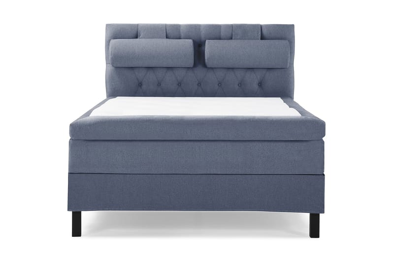 Lucky Komplett Sengepakke 140x200 Lateks Diamant Sengegavl - Nakkepute Stor Mørkeblå - Møbler - Senger - Kontinentalsenger