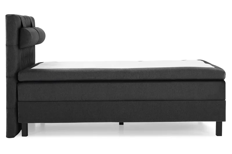 Lucky Komplett Sengepakke 140x200 Lateks Diamant Sengegavl - Nakkepute Stor Svart/Grå - Møbler - Senger - Kontinentalsenger