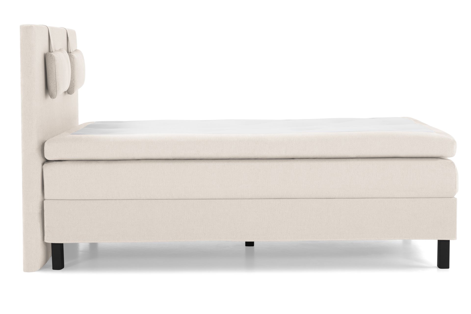 Lucky Komplett Sengepakke 140x200 Lateks Glatt Sengegavl - Nakkepute Liten Beige - Møbler - Senger - Komplett sengepakke