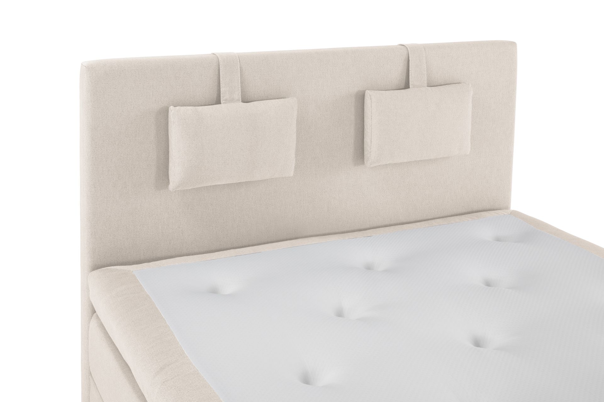 Lucky Komplett Sengepakke 140x200 Lateks Glatt Sengegavl - Nakkepute Liten Beige - Møbler - Senger - Komplett sengepakke