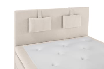 Lucky Komplett Sengepakke 140x200 Lateks Glatt Sengegavl - Nakkepute Liten Beige - Møbler - Senger - Komplett sengepakke