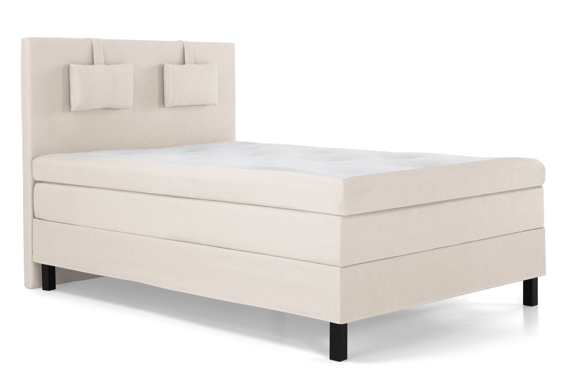Lucky Komplett Sengepakke 140x200 Lateks Glatt Sengegavl - Nakkepute Liten Beige - Møbler - Senger - Komplett sengepakke