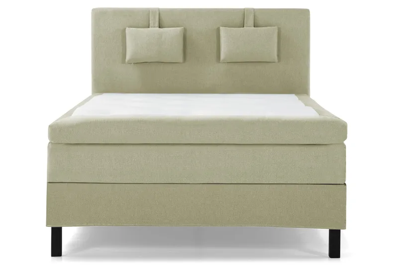 Lucky Komplett Sengepakke 140x200 Lateks Glatt Sengegavl, Nakkepute Liten Grønn