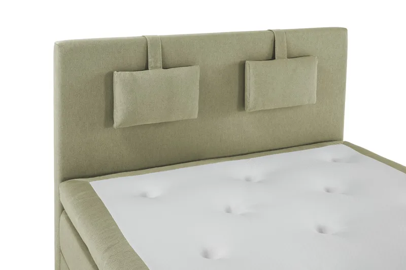 Lucky Komplett Sengepakke 140x200 Lateks Glatt Sengegavl - Nakkepute Liten Grønn - Møbler - Senger - Kontinentalsenger