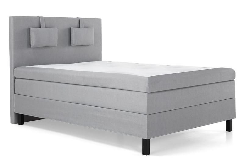 Lucky Komplett Sengepakke 140x200 Lateks Glatt Sengegavl - Nakkepute Liten Mellomgrå - Møbler - Senger - Kontinentalsenger