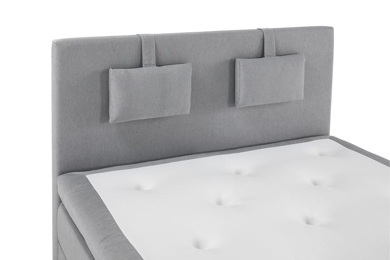 Lucky Komplett Sengepakke 140x200 Lateks Glatt Sengegavl - Nakkepute Liten Mellomgrå - Møbler - Senger - Kontinentalsenger