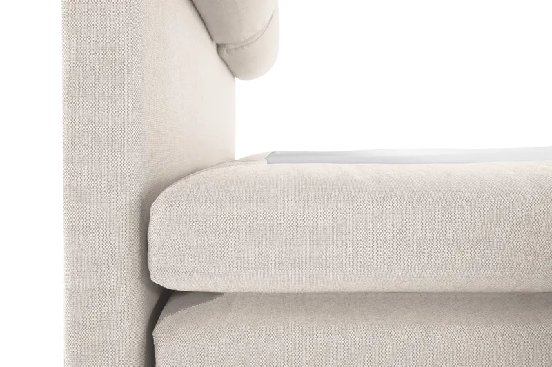 Lucky Komplett Sengepakke 140x200 Lateks Glatt Sengegavl - Nakkepute Stor Beige - Møbler - Senger - Kontinentalsenger