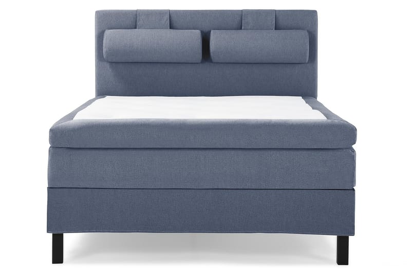 Lucky Komplett Sengepakke 140x200 Lateks Glatt Sengegavl - Nakkepute Stor Mørkeblå - Møbler - Senger - Kontinentalsenger