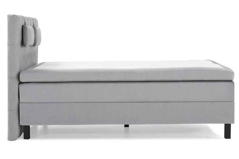 Lucky Komplett Sengepakke 140x200 Memory Diamant Sengegavl - Nakkepute Liten Mellomgrå - Møbler - Senger - Kontinentalsenger