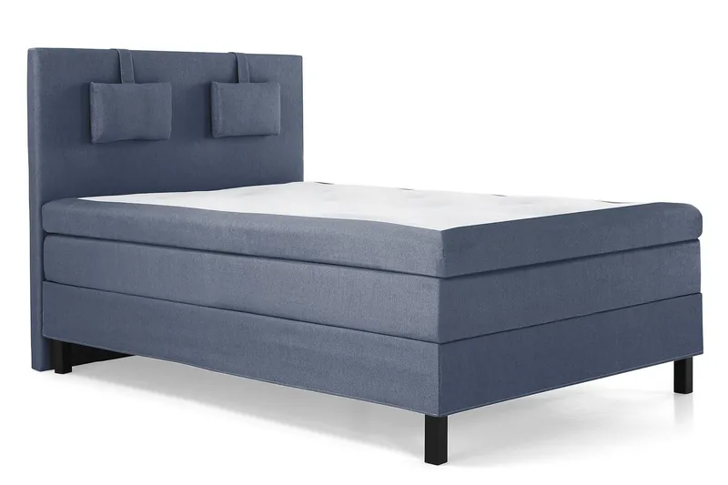 Lucky Komplett Sengepakke 140x200 Memory Glatt Sengegavl - Nakkepute Liten Mørkeblå - Møbler - Senger - Kontinentalsenger