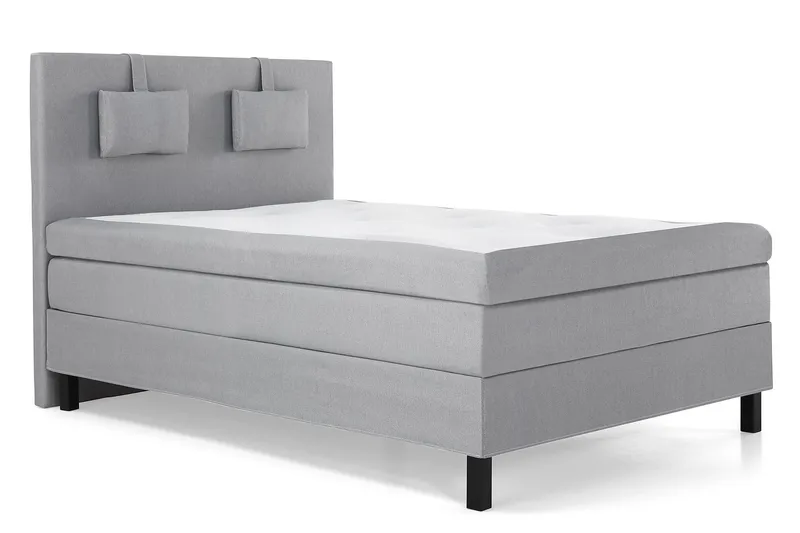 Lucky Komplett Sengepakke 140x200 Memory Glatt Sengegavl - Nakkepute Liten Mellomgrå - Møbler - Senger - Kontinentalsenger