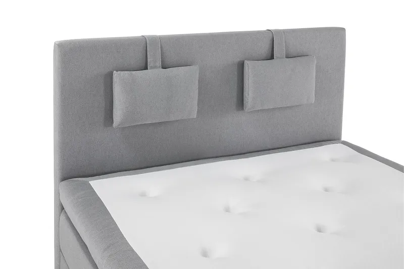 Lucky Komplett Sengepakke 140x200 Memory Glatt Sengegavl - Nakkepute Liten Mellomgrå - Møbler - Senger - Kontinentalsenger