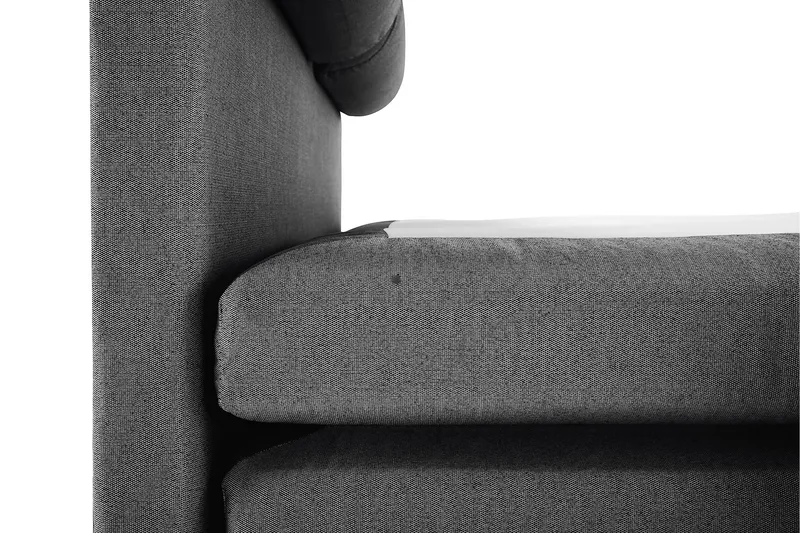 Lucky Komplett Sengepakke 140x200 Memory Glatt Sengegavl - Nakkepute Stor Svart/Grå - Møbler - Senger - Kontinentalsenger