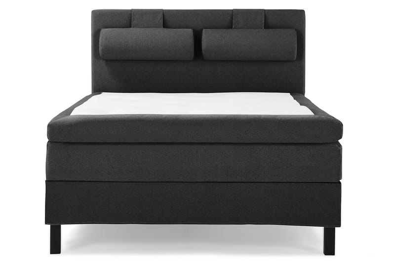 Lucky Komplett Sengepakke 140x200 Memory Glatt Sengegavl - Nakkepute Stor Svart/Grå - Møbler - Senger - Kontinentalsenger