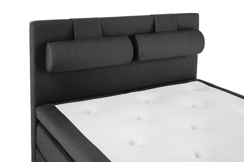 Lucky Komplett Sengepakke 140x200 Memory Glatt Sengegavl - Nakkepute Stor Svart/Grå - Møbler - Senger - Kontinentalsenger
