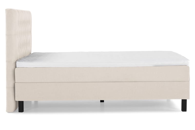 Lucky Komplett Sengepakke 140x200 Skum Diamant Sengegavl - Beige - Møbler - Senger - Kontinentalsenger