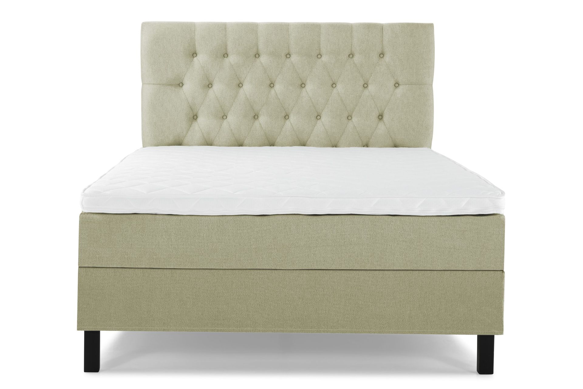 Lucky Komplett Sengepakke 140x200 Skum Diamant Sengegavl - Grønn