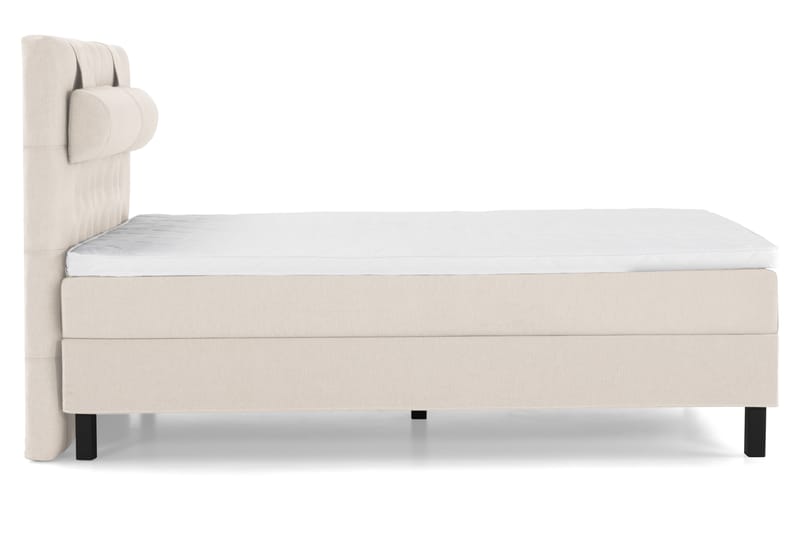 Lucky Komplett Sengepakke 140x200 Skum Diamant Sengegavl - Nakkepute Stor Beige - Møbler - Senger - Komplett sengepakke