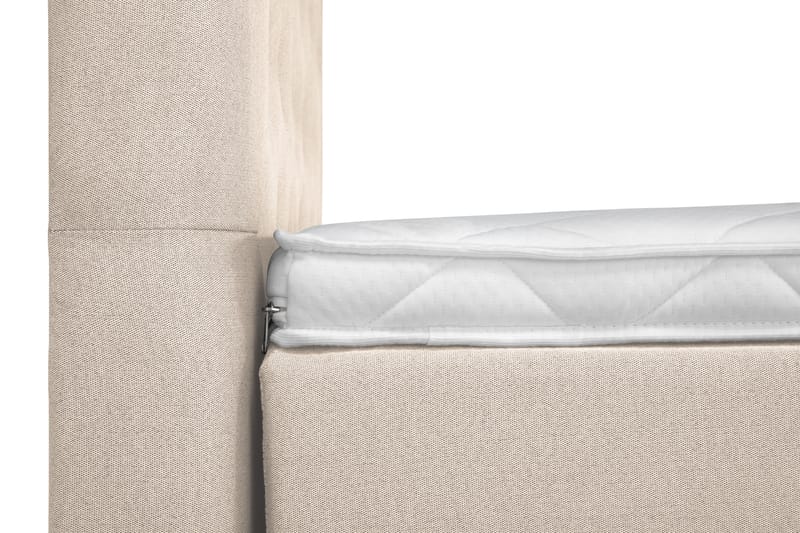 Lucky Komplett Sengepakke 140x200 Skum Diamant Sengegavl - Nakkepute Stor Beige - Møbler - Senger - Komplett sengepakke
