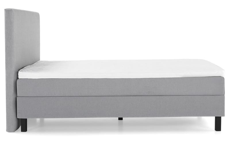 Lucky Komplett Sengepakke 140x200 Skum Glatt Sengegavl - Mellangrå - Møbler - Senger - Kontinentalsenger
