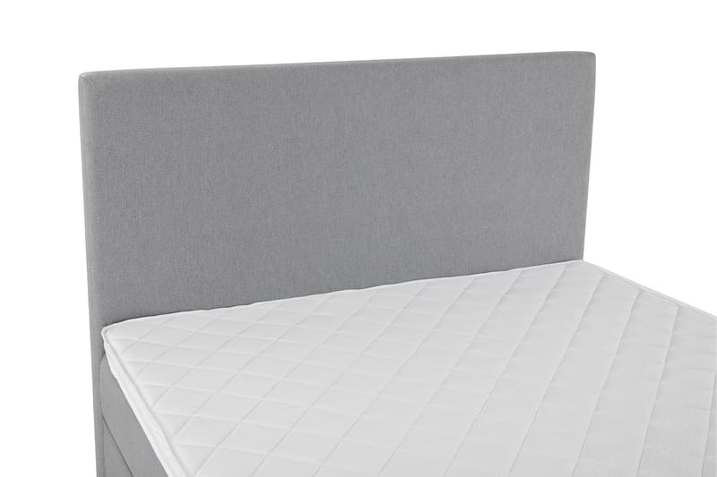 Lucky Komplett Sengepakke 140x200 Skum Glatt Sengegavl - Mellangrå - Møbler - Senger - Kontinentalsenger