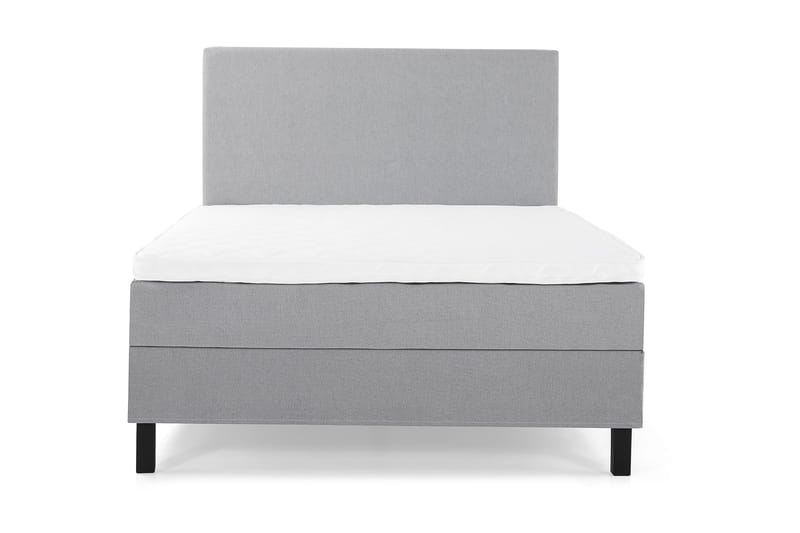 Lucky Komplett Sengepakke 140x200 Skum Glatt Sengegavl - Mellangrå - Møbler - Senger - Kontinentalsenger