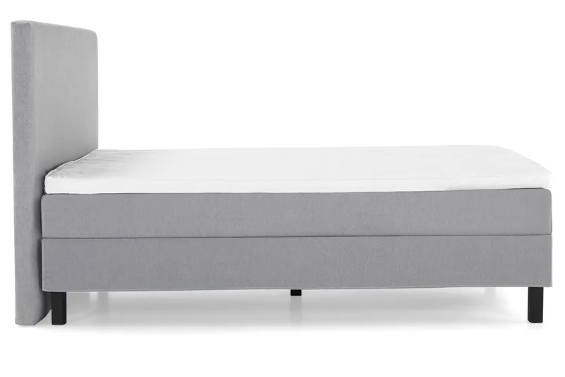 Lucky Komplett Sengepakke 140x200 Skum Glatt Sengegavl - Mellangrå - Møbler - Senger - Kontinentalsenger