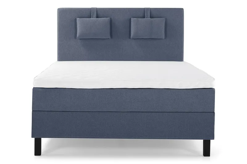 Lucky Komplett Sengepakke 140x200 Skum Glatt Sengegavl - Nakkepute Liten Mørkeblå - Møbler - Senger - Kontinentalsenger