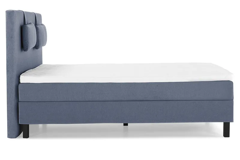 Lucky Komplett Sengepakke 140x200 Skum Glatt Sengegavl - Nakkepute Liten Mørkeblå - Møbler - Senger - Kontinentalsenger