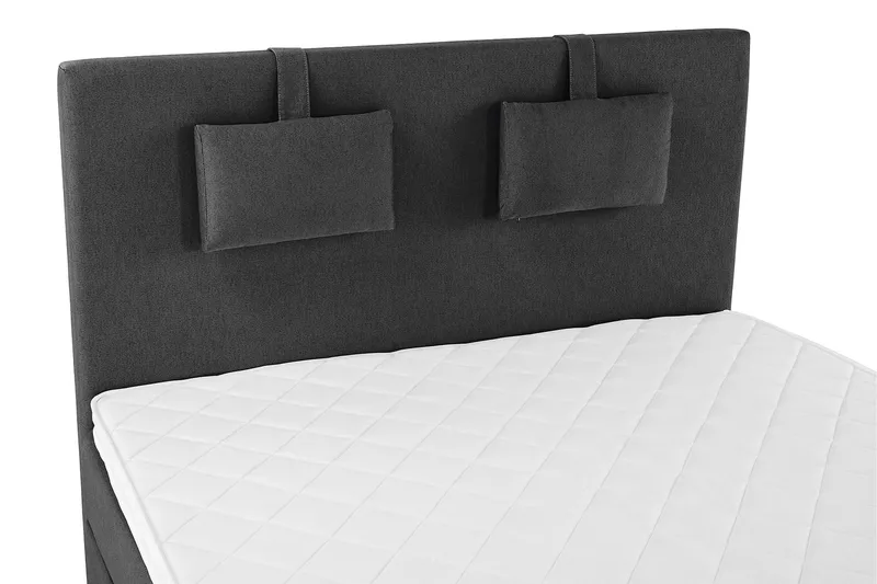 Lucky Komplett Sengepakke 140x200 Skum Glatt Sengegavl - Nakkepute Liten Svart/Grå - Møbler - Senger - Kontinentalsenger