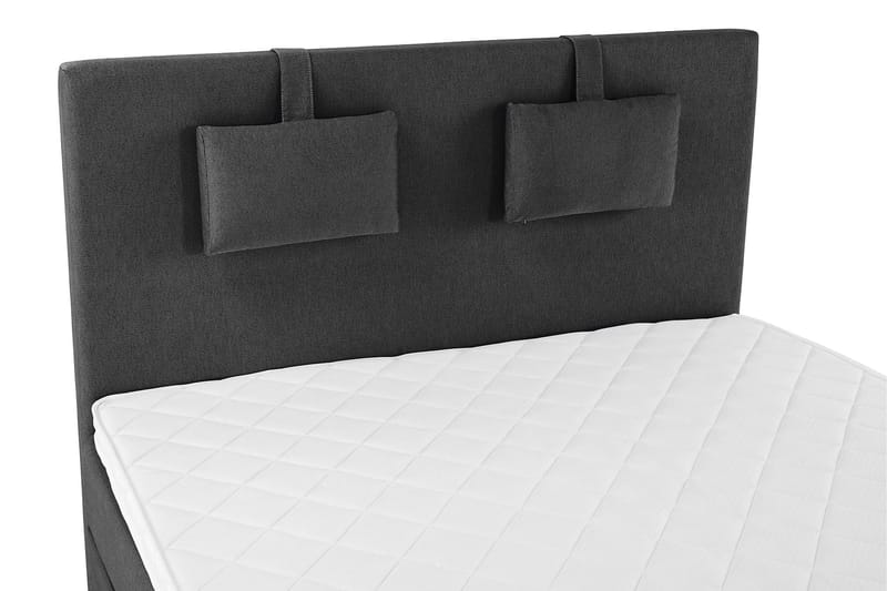 Lucky Komplett Sengepakke 140x200 Skum Glatt Sengegavl - Nakkepute Liten Svart/Grå - Møbler - Senger - Kontinentalsenger