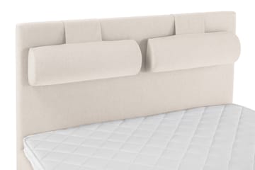 Lucky Komplett Sengepakke 140x200 Skum Glatt Sengegavl - Nakkepute Stor Beige - Møbler - Senger - Komplett sengepakke
