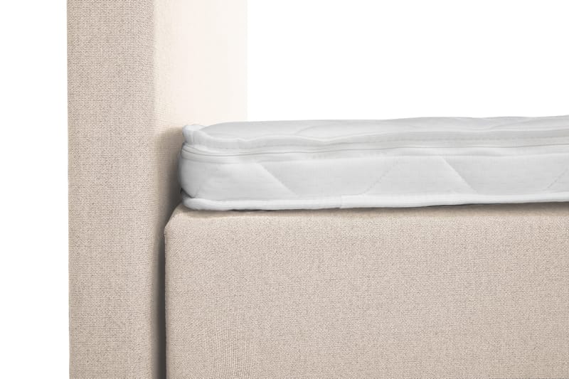 Lucky Komplett Sengepakke 140x200 Skum Glatt Sengegavl - Nakkepute Stor Beige - Møbler - Senger - Kontinentalsenger
