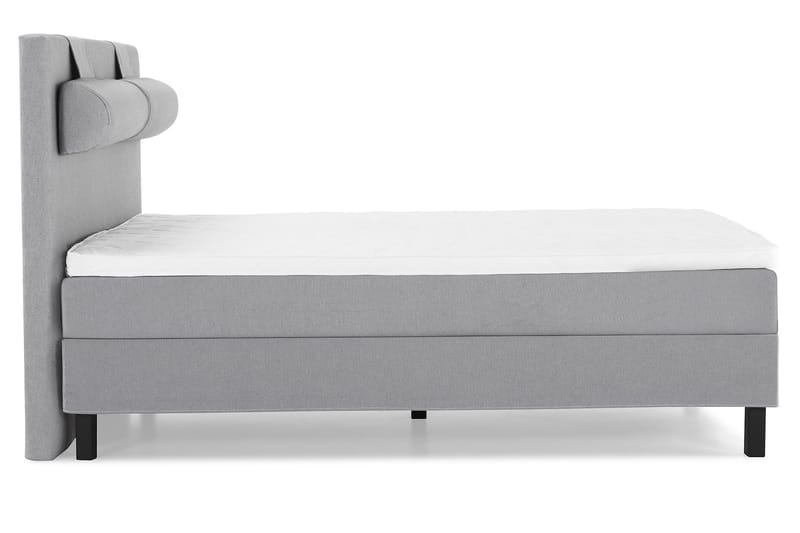 Lucky Komplett Sengepakke 140x200 Skum Glatt Sengegavl - Nakkepute Stor Mellangrå - Møbler - Senger - Komplett sengepakke