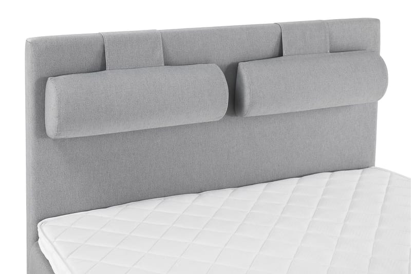 Lucky Komplett Sengepakke 140x200 Skum Glatt Sengegavl - Nakkepute Stor Mellangrå - Møbler - Senger - Kontinentalsenger