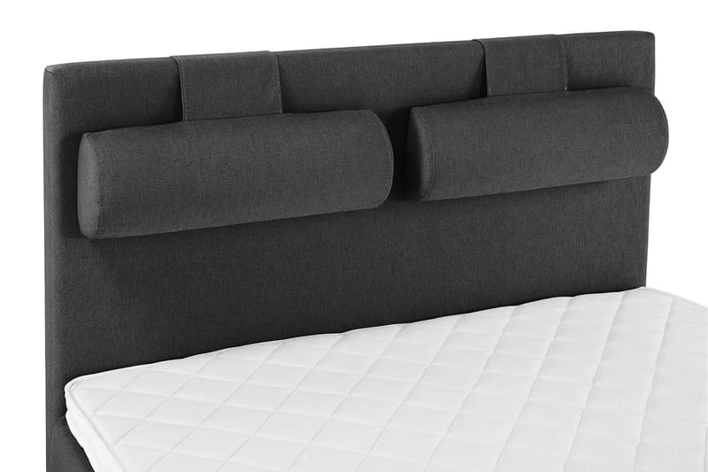 Lucky Komplett Sengepakke 140x200 Skum Glatt Sengegavl - Nakkepute Stor Svart/Grå - Møbler - Senger - Kontinentalsenger
