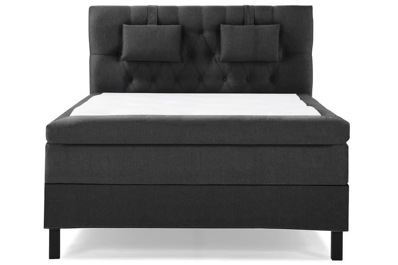 Lucky Komplett Sengepakke 140x200 Polyeter Diamant Sengegavl - Nakkepute Liten Svart/Grå - Møbler - Senger - Kontinentalsenger