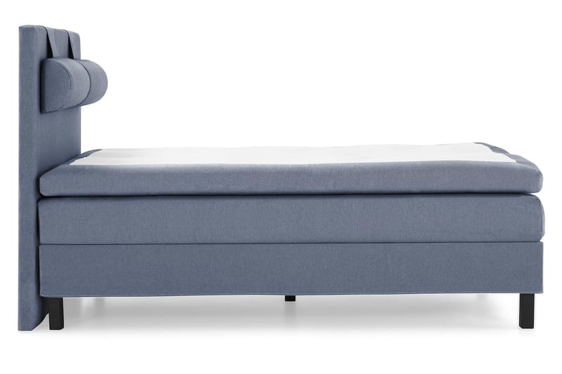 Lucky Komplett Sengepakke 140x200 Polyeter Glatt Sengegavl - Nakkepute Stor Mørkeblå - Møbler - Senger - Komplett sengepakke