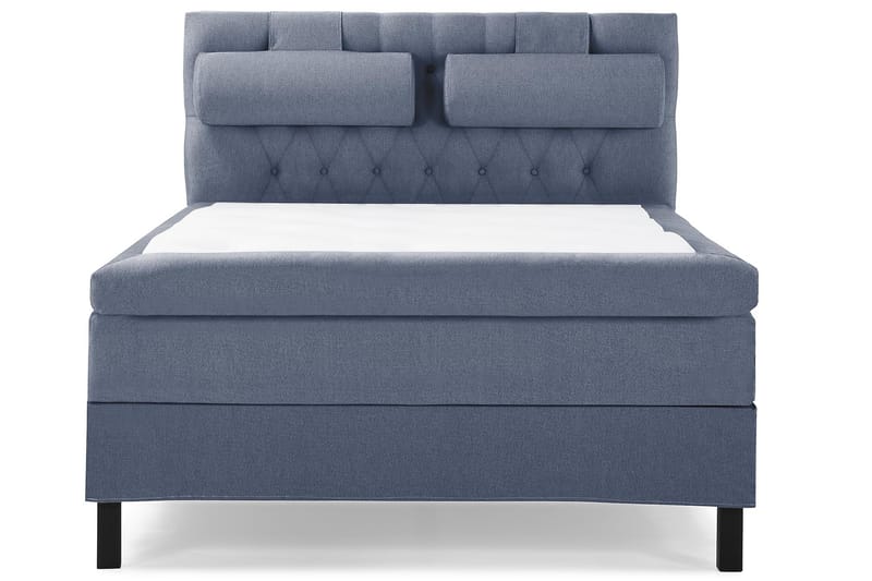 Lucky Komplett Sengepakke 140x200 Polyeter Diamant Sengegavl - Nakkepute Stor Mørkeblå - Møbler - Senger - Komplett sengepakke