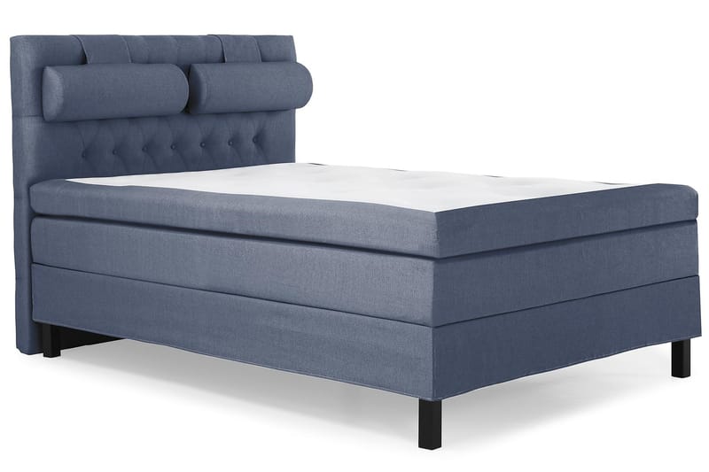 Lucky Komplett Sengepakke 140x200 Polyeter Diamant Sengegavl - Nakkepute Stor Mørkeblå - Møbler - Senger - Komplett sengepakke