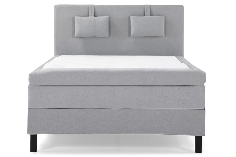Lucky Komplett Sengepakke 140x200 Polyeter Glatt Sengegavl - Nakkepute Liten Mellomgrå - Møbler - Senger - Komplett sengepakke