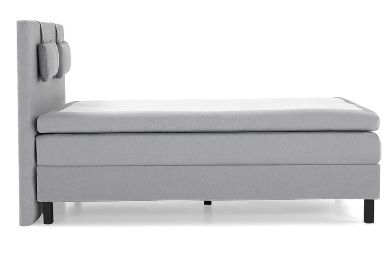 Lucky Komplett Sengepakke 140x200 Polyeter Glatt Sengegavl - Nakkepute Liten Mellomgrå - Møbler - Senger - Komplett sengepakke