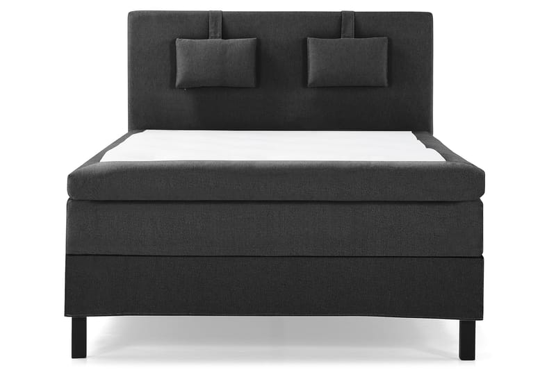 Lucky Komplett Sengepakke 140x200 Polyeter Glatt Sengegavl - Nakkepute Liten Svart/Grå - Møbler - Senger - Komplett sengepakke