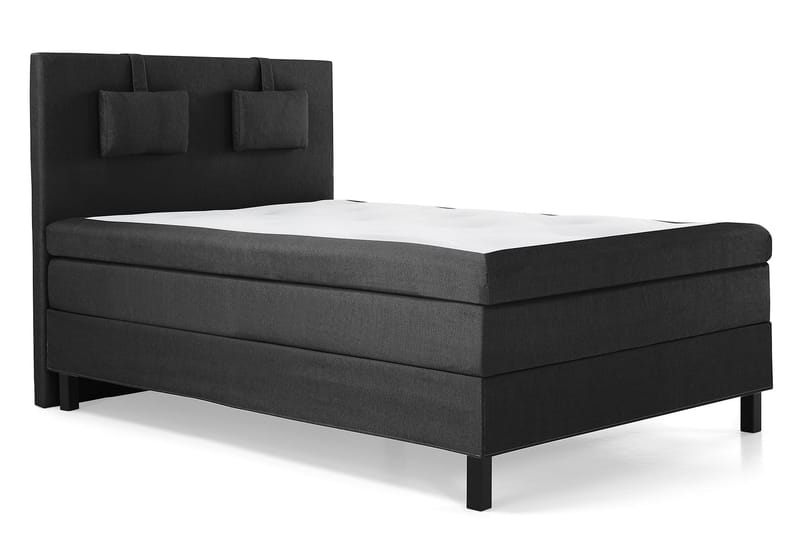 Lucky Komplett Sengepakke 140x200 Polyeter Glatt Sengegavl - Nakkepute Liten Svart/Grå - Møbler - Senger - Komplett sengepakke