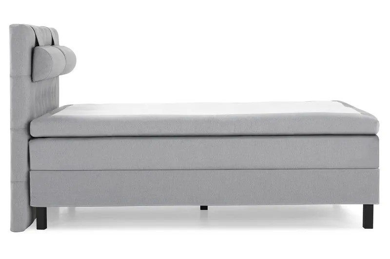 Lucky Komplett Sengepakke 140x200 Polyeter Diamant Sengegavl - Nakkepute Stor Mellangrå - Møbler - Senger - Kontinentalsenger