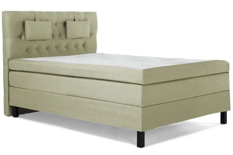 Lucky Komplett Sengepakke 140x200 Polyeter Diamant Sengegavl - Nakkepute Liten Grønn - Møbler - Senger - Kontinentalsenger