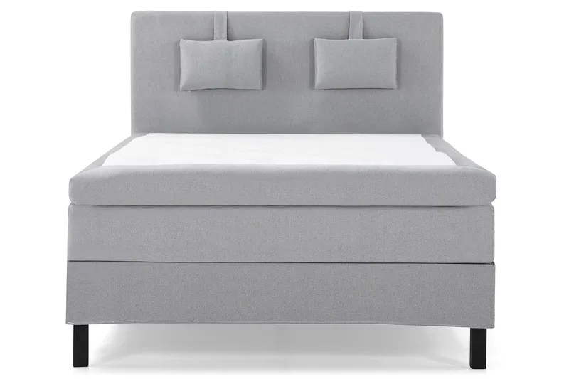 Lucky Komplett Sengepakke 140x200 Polyeter Glatt Sengegavl, Nakkepute Liten Mellomgrå